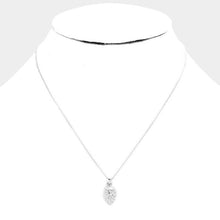 Load image into Gallery viewer, Clear Rhinestone Teardrop Pendant Necklace
