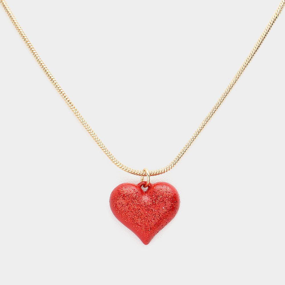 Red Heart Pendant Necklace - Jewelry Store by Erik Rayo