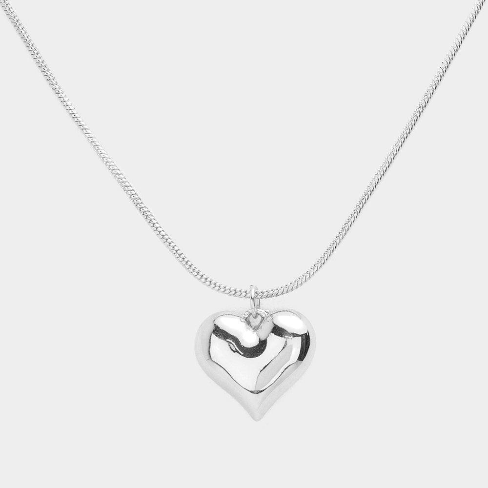 Silver Heart Pendant Necklace - Jewelry Store by Erik Rayo