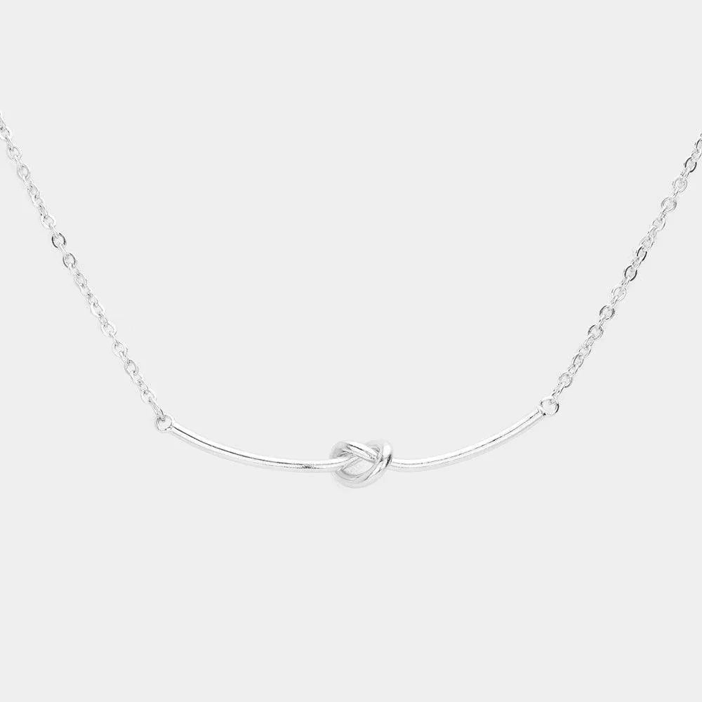 Metal Knot Pendant Necklace - Jewelry Store by Erik Rayo
