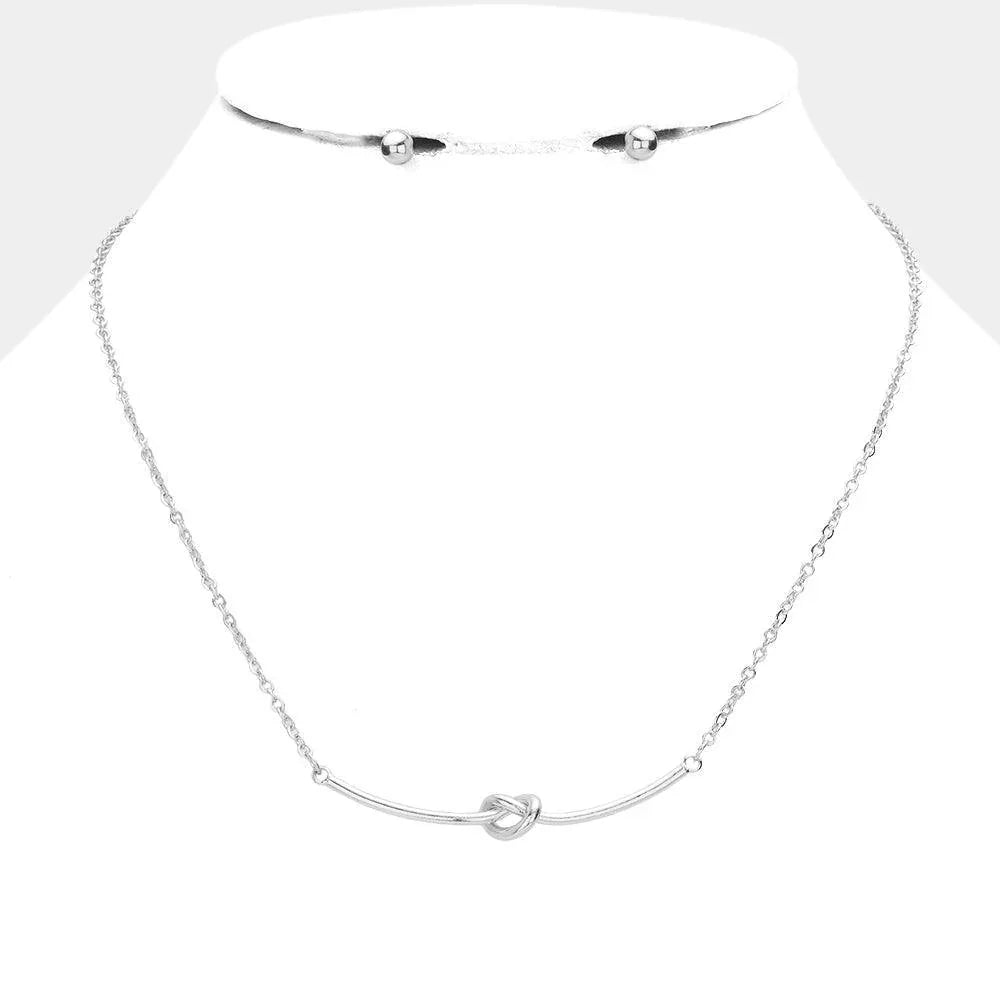 Metal Knot Pendant Necklace - Jewelry Store by Erik Rayo
