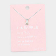 Load image into Gallery viewer, Clear Rhinestone Pineapple Pendant Necklace
