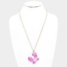 Load image into Gallery viewer, Purple Crab Colored Metal Pendant Necklace
