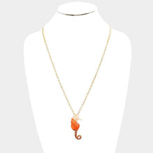 Load image into Gallery viewer, Gold Seahorse Colored Metal Pendant Necklace
