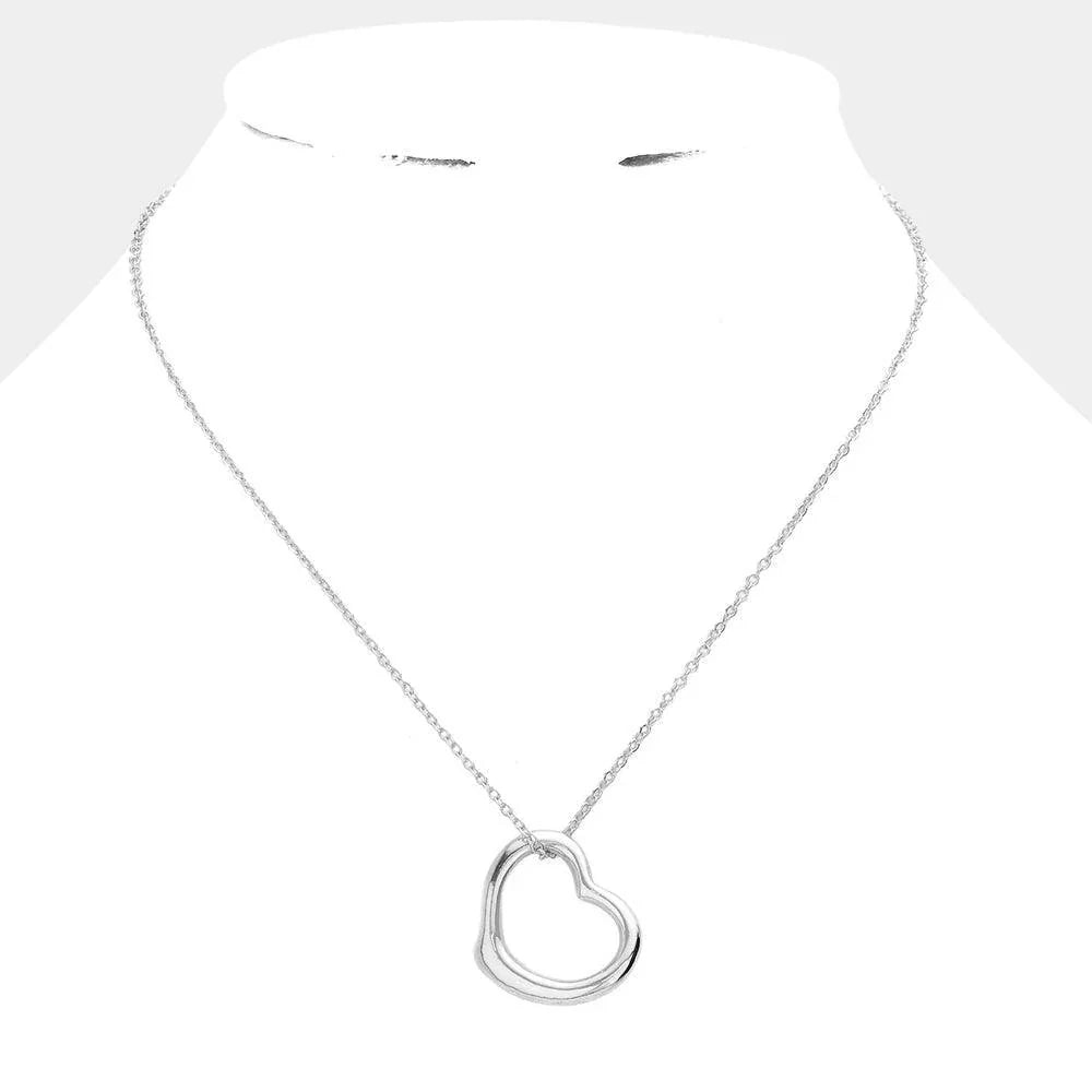 Metal Heart Cut out Pendant Necklace - Jewelry Store by Erik Rayo