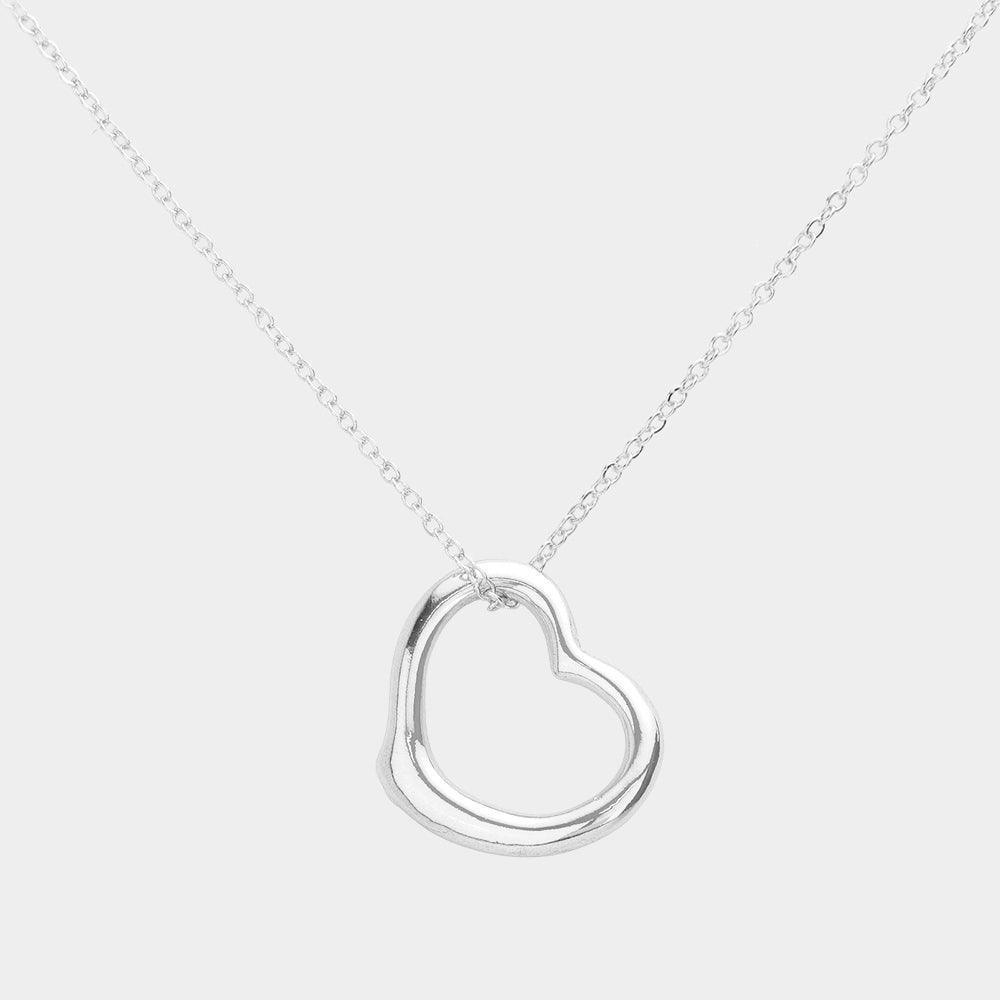 Metal Heart Cut out Pendant Necklace - Jewelry Store by Erik Rayo