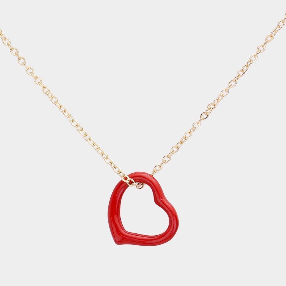 Red Heart Pendant Necklace - Jewelry Store by Erik Rayo