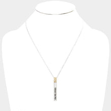 Load image into Gallery viewer, Gold &quot;Forever Together&quot; Metal Bar Pendant Necklace
