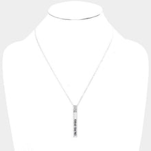 Load image into Gallery viewer, &quot;Forever Together&quot; Metal Bar Pendant Necklace
