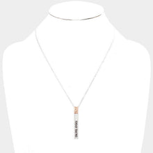 Load image into Gallery viewer, Rose Gold &quot;Forever Together&quot; Metal Bar Pendant Necklace
