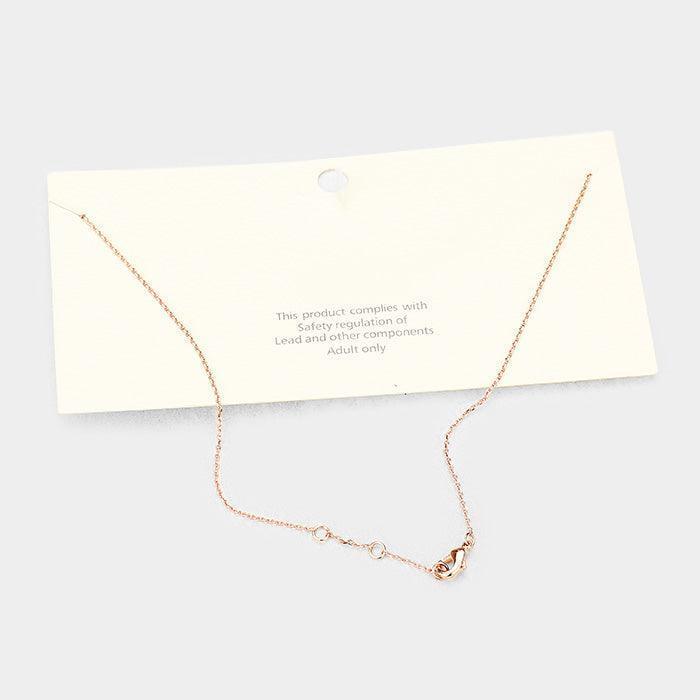 Rose Gold Gold Dipped CZ Pave Lightning Bolt Pendant Necklace - Jewelry Store by Erik Rayo