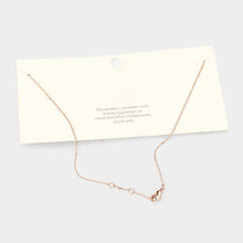 Load image into Gallery viewer, Rose Gold Gold Dipped CZ Pave Lightning Bolt  Pendant Necklace
