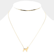 Load image into Gallery viewer, Gold Gold Dipped French Boston Terrier Dog Heart Pendant Necklace
