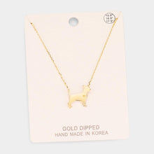 Load image into Gallery viewer, Gold Gold Dipped French Boston Terrier Dog Heart Pendant Necklace
