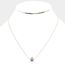 Load image into Gallery viewer, Gold Gold Dipped Cubic Zirconia Star Pendant Necklace
