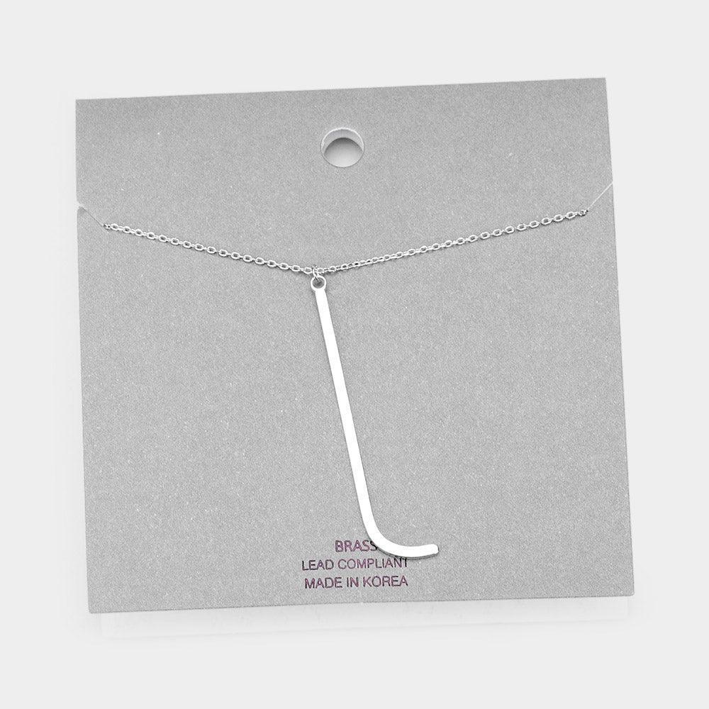Letter L Brass Monogram Metal Pendant Necklace - Jewelry Store by Erik Rayo