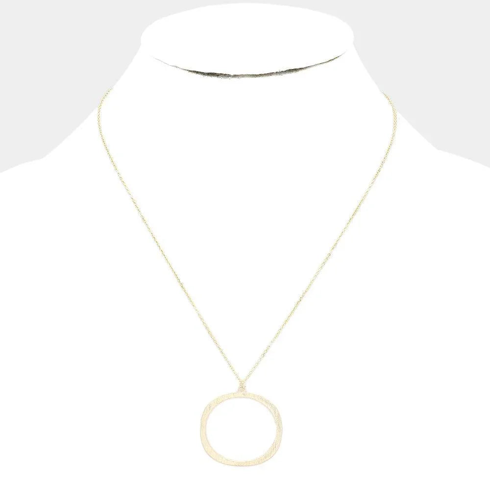 Letter O Brass Monogram Metal Pendant Necklace - Jewelry Store by Erik Rayo