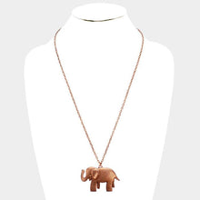 Load image into Gallery viewer, Elephant pendant long necklace
