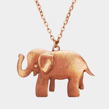 Load image into Gallery viewer, Elephant pendant long necklace
