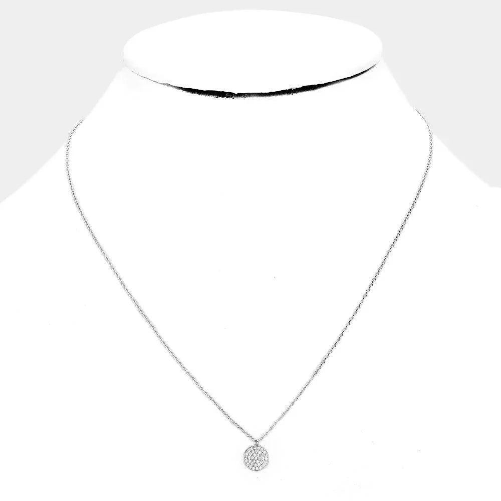Gold White Gold Dipped CZ Pave Pendant Necklace - Jewelry Store by Erik Rayo