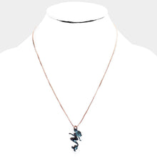 Load image into Gallery viewer, Embossed Metal Mermaid Pendant Necklace
