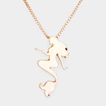 Load image into Gallery viewer, Gold Metal Mermaid Pendant Necklace
