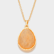 Load image into Gallery viewer, Peach Natural stone pendant necklace
