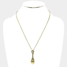 Load image into Gallery viewer, Gold BRAVE _ Classic Pattern Spoon Pendant Necklace
