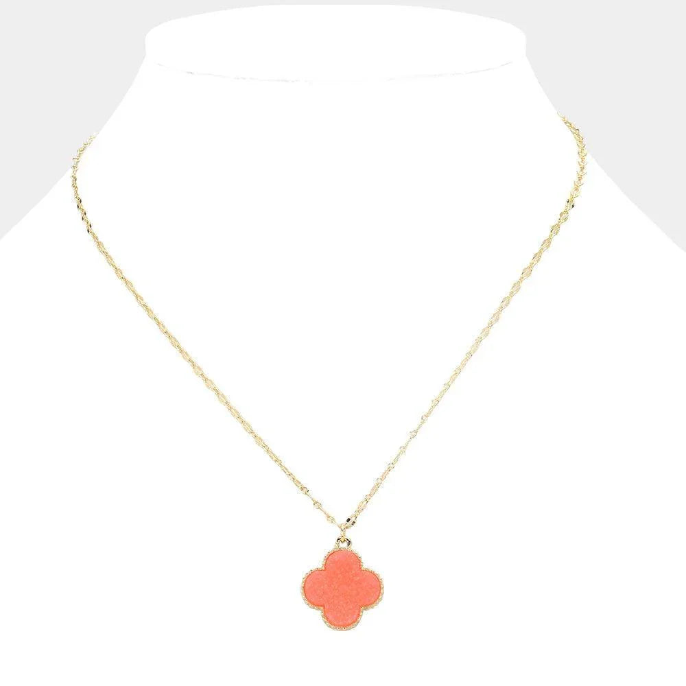 Druzy Quatrefoil Pendant Necklace - Jewelry Store by Erik Rayo