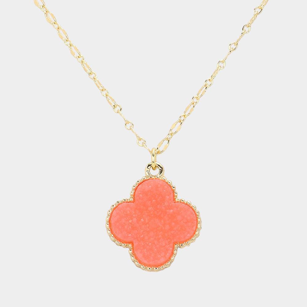 Druzy Quatrefoil Pendant Necklace - Jewelry Store by Erik Rayo