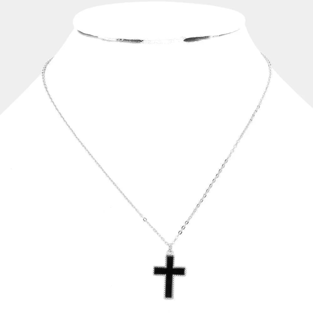 Silver Cross Pendant Necklace - Jewelry Store by Erik Rayo