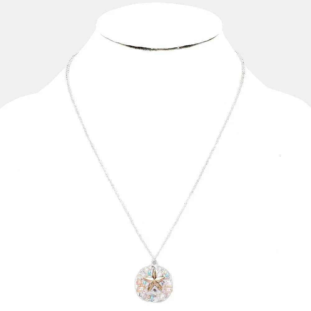 Silver Pearl Starfish Pendant Necklace - Jewelry Store by Erik Rayo