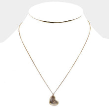 Load image into Gallery viewer, Gold Antique Plated Heart Pendant Necklace
