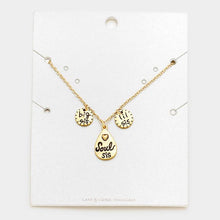 Load image into Gallery viewer, Gold &quot;Big Sister Little Sister&quot; Soul Sisters Teardrop Necklace
