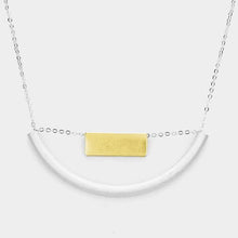 Load image into Gallery viewer, Silver Geometric Metal Pendant Necklace
