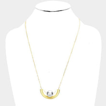 Load image into Gallery viewer, Gold Geometric Metal Ball Detail Pendant Necklace
