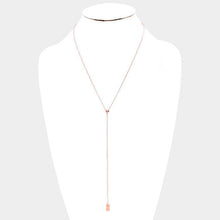 Load image into Gallery viewer, Rose Gold Gold Dipped Drop Metal Pineapple Pendant Y Necklace
