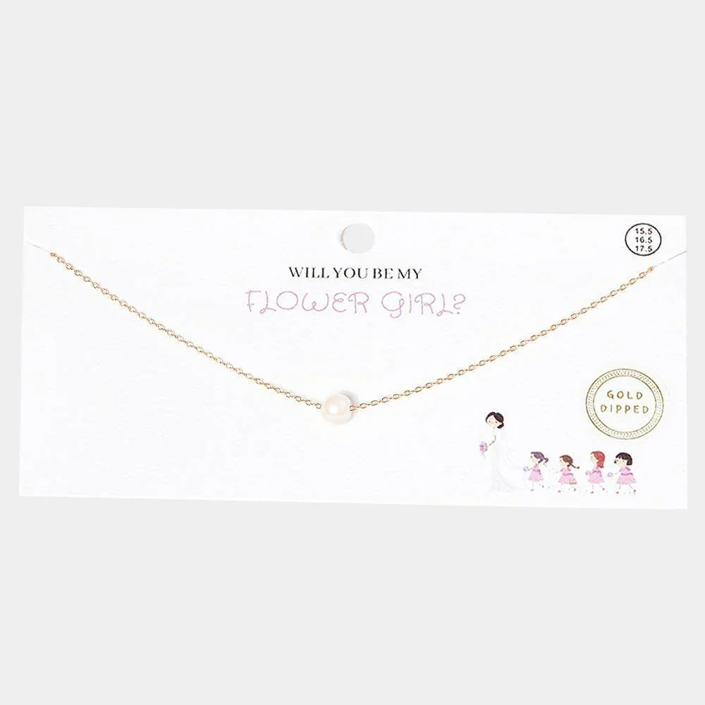 Rose Gold Gold Dipped 6mm Pearl Pendant Necklace - Jewelry Store by Erik Rayo