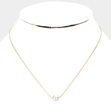 Load image into Gallery viewer, Gold Gold Dipped 8 mm Pearl Pendant Necklace
