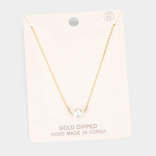 Load image into Gallery viewer, Gold Gold Dipped 8 mm Pearl Pendant Necklace
