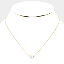 Load image into Gallery viewer, Gold Gold Dipped 10 mm Pearl Pendant Necklace
