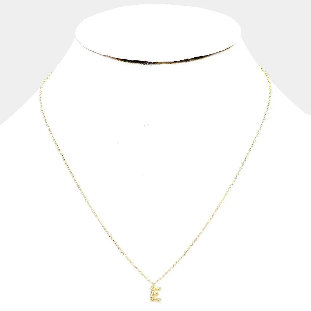 Gold Gold Dipped Monogram Metal Pendant Necklace - Jewelry Store by Erik Rayo