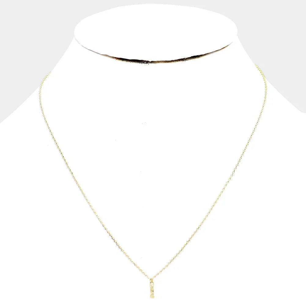 Gold Gold Dipped Monogram Metal Pendant Necklace - Jewelry Store by Erik Rayo