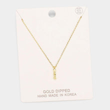 Load image into Gallery viewer, Gold Gold Dipped Monogram Metal Pendant Necklace
