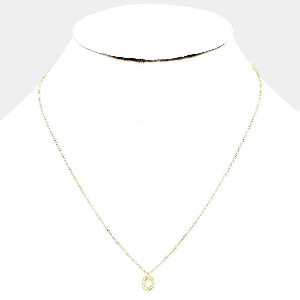 Gold Gold Dipped Monogram Metal Pendant Necklace - Jewelry Store by Erik Rayo