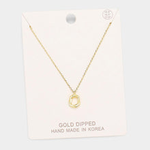 Load image into Gallery viewer, Gold Gold Dipped Monogram Metal Pendant Necklace
