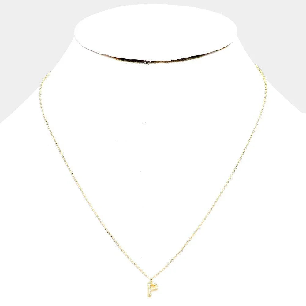 Gold Gold Dipped Monogram Metal Pendant Necklace - Jewelry Store by Erik Rayo