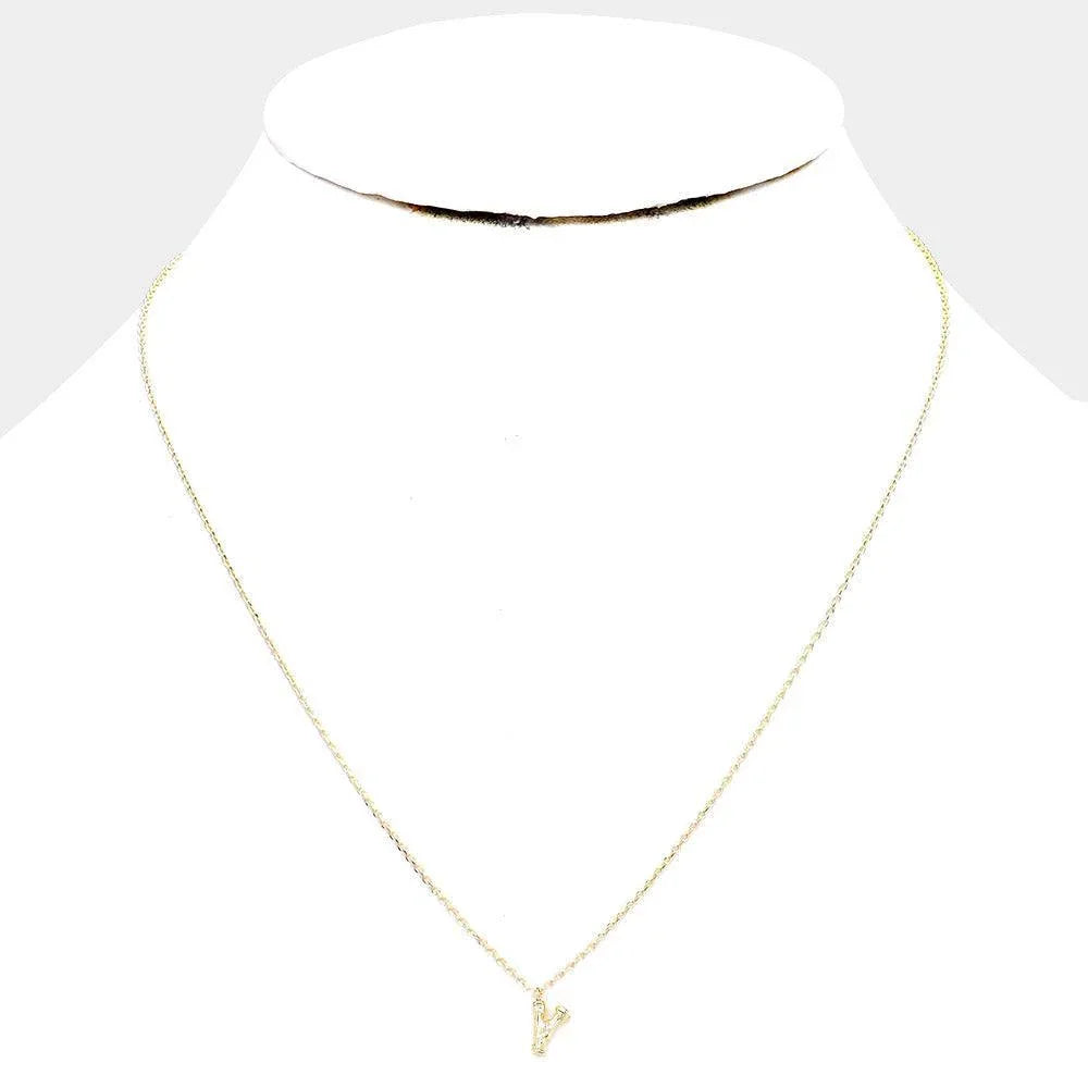 Gold Gold Dipped Monogram Metal Pendant Necklace - Jewelry Store by Erik Rayo
