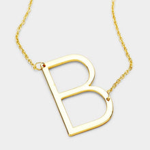 Load image into Gallery viewer, Gold Monogram Metal Pendant Necklace
