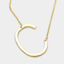 Load image into Gallery viewer, Gold Monogram Metal Pendant Necklace
